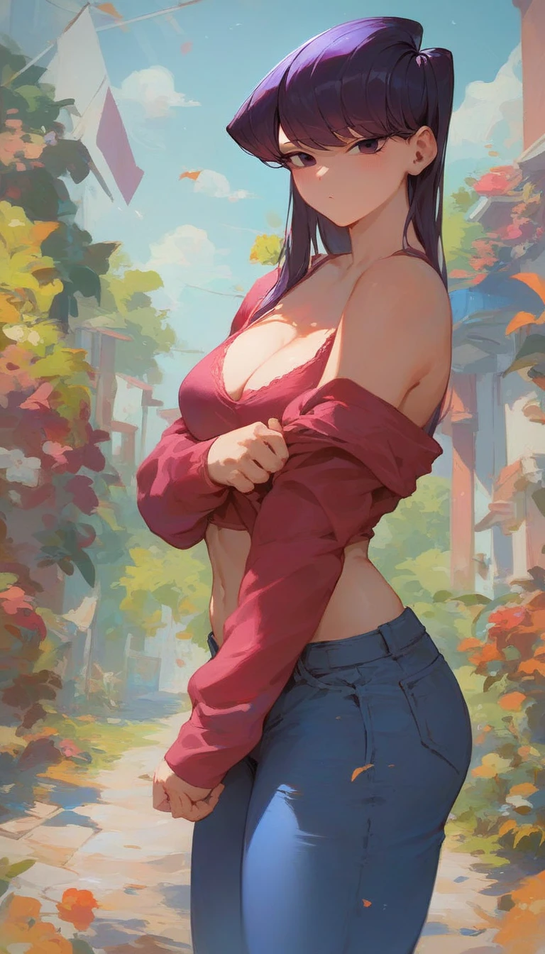 score_9,score_8_up,score_7_up,source_anime,1girl,Komi Shouko,standing,