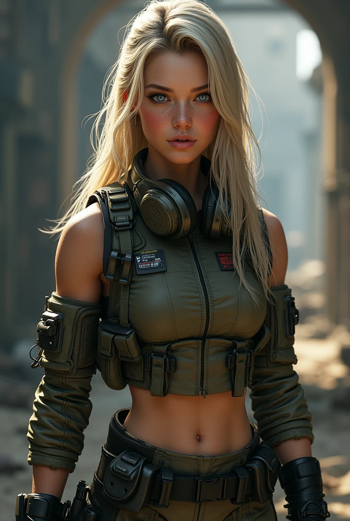 sexy, tank girl, post apocalyptic, cinematic lighting