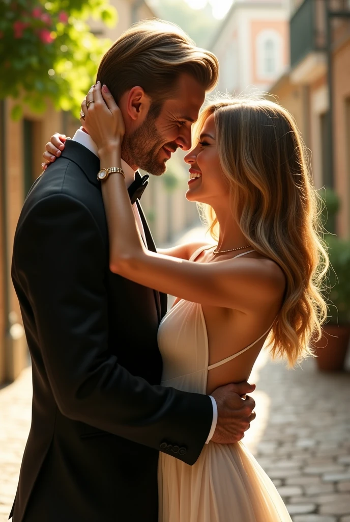 David Beckham et Jennifer Aniston en amoureux