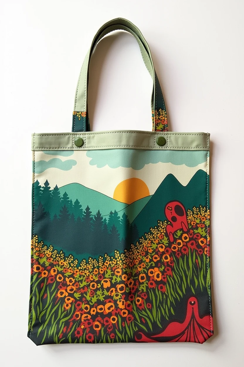 To this type of reusable bag add a design related to Oxapampa Peru