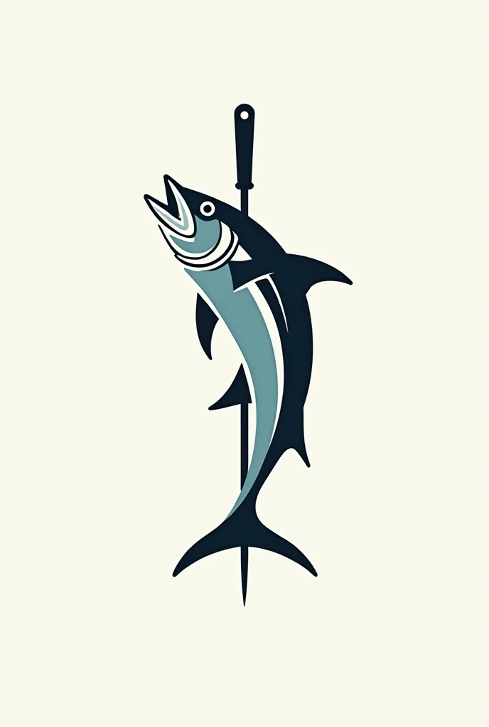 I'm looking for a logo with a bar skewering a tuna.