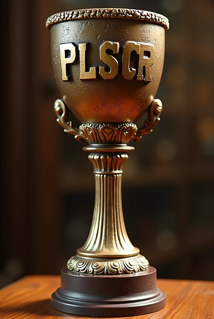 A football trophy PLSCR designed on it