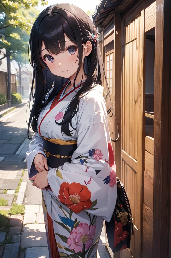 masterpiece、super high quality,、A picture painted to perfection in detail、solo、The beauty of the world、generally、Japanese clothing、Black-haired、Japan hair、Colorful Japanese Kimono、Octane Rendering、Hmph、(Ultra-detailed:1.15)、(Soft Light、sharp:1.2)、One Girl、Beautiful girl、Highly detailed eyes、Mature Woman、Rainbow Painting Drops、Splat、splash、Long colored hair、Ultra-fine texture kimono、(hair ornaments)、outside of home、pine tree