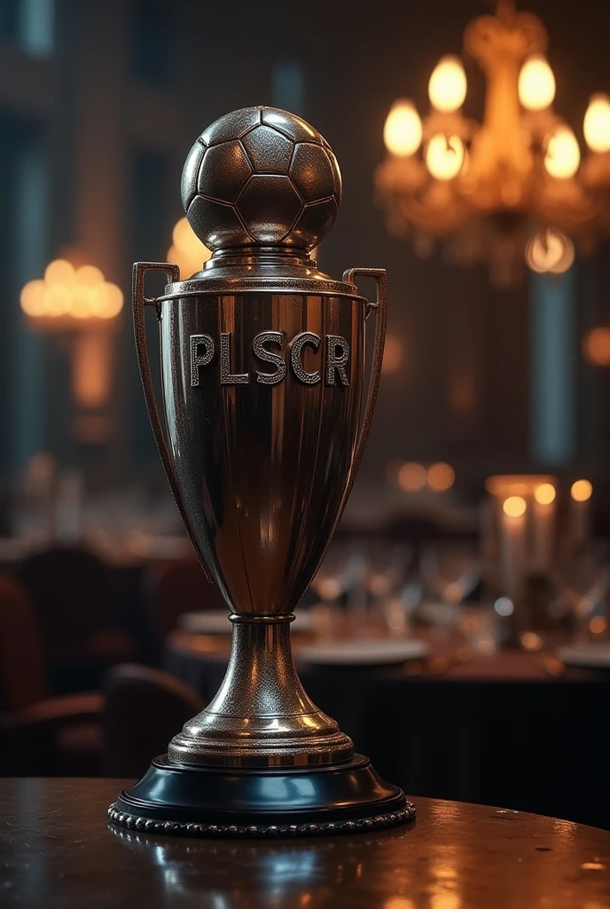 A football trophy PLSCR designed on it