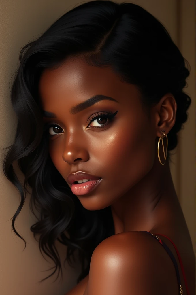 A hot and beautiful black woman 
