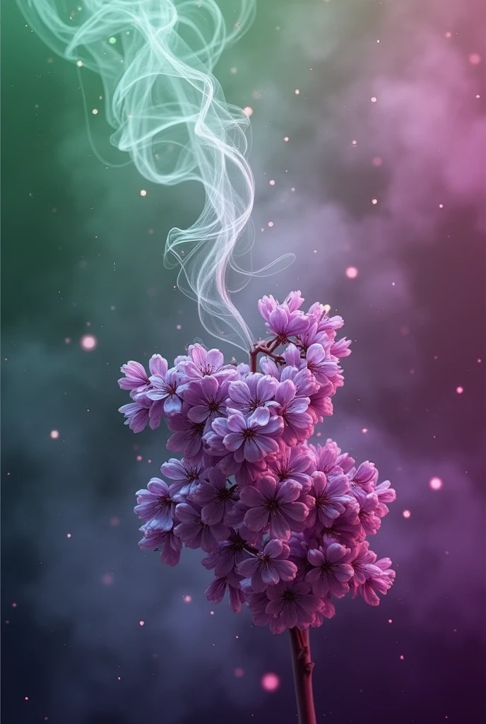 Make a good science background green red lilac and that there clashes with a lot of lilac