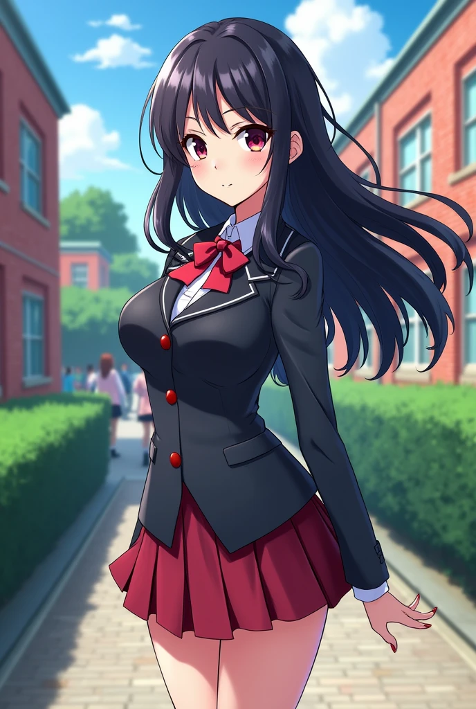 Yor forger in school uniform
