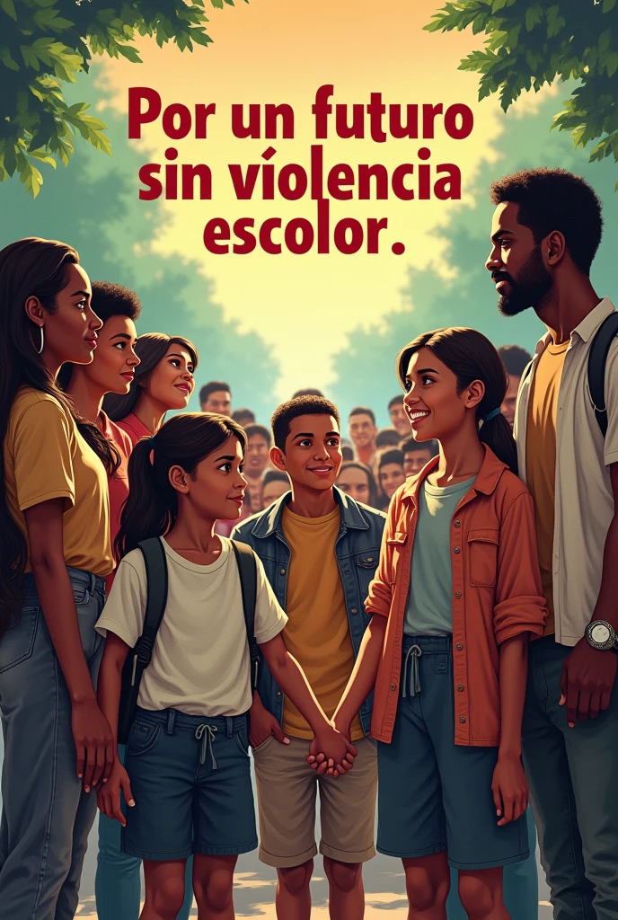 Image of say no to school violence in Spanish