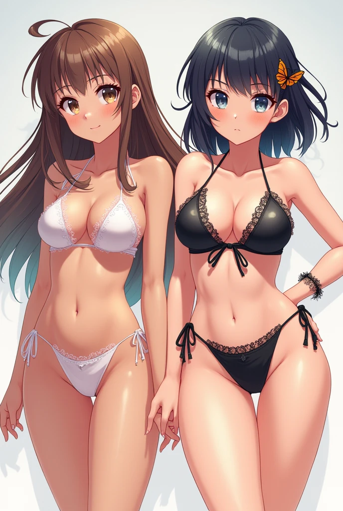 Anime girls in tight bikinis