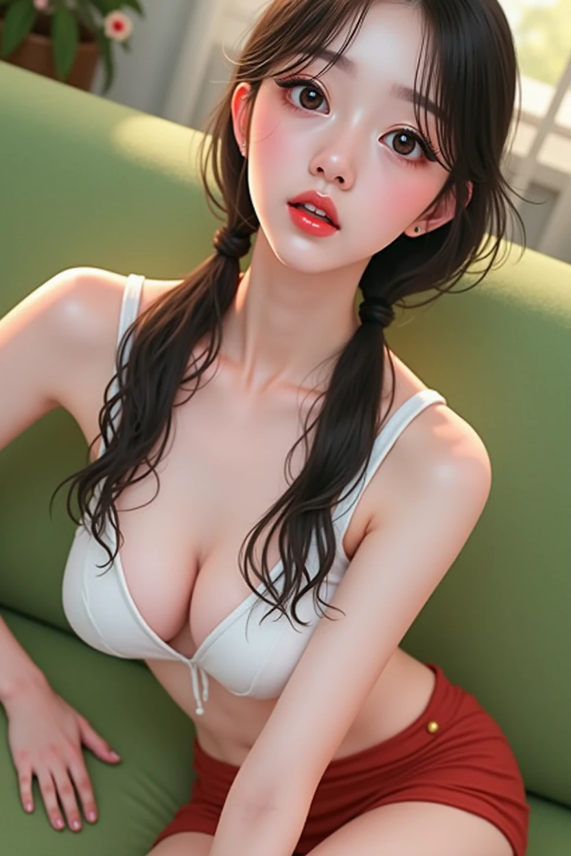 Realistic photo, 25 year old Japanese woman, nude, Lie on the bed with your legs spread, Detailed face and body, Natural light, High resolution, photoRealistic, (Highest quality,8k,High resolution,masterpiece:1.2),Very detailed,(Realistic,photoRealistic,photo-Realistic:1.37),Realistic skin texture,Fine eyes and lips,Beautifully detailed face,Long eyelashes,Smooth Skin,Natural body shape、Crawl on all fours barefoot, facing backwards、The pants are off、Point your ass to the camera、Stick your ass out、Spread your ass with both hands、Showing genitals from behind