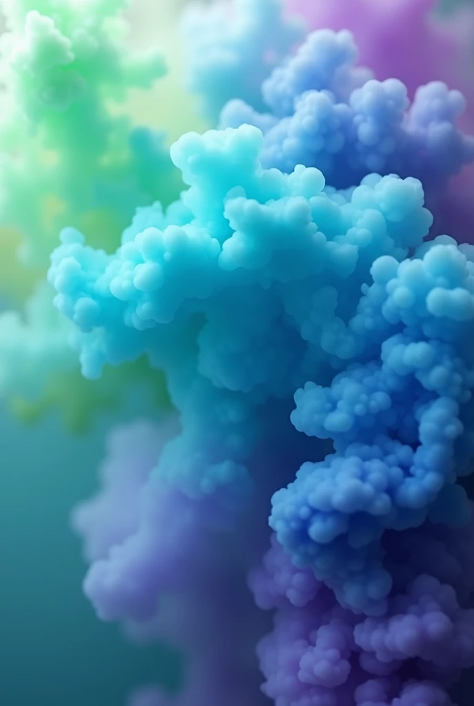 make a colored smoke background in this order green blue and lilac