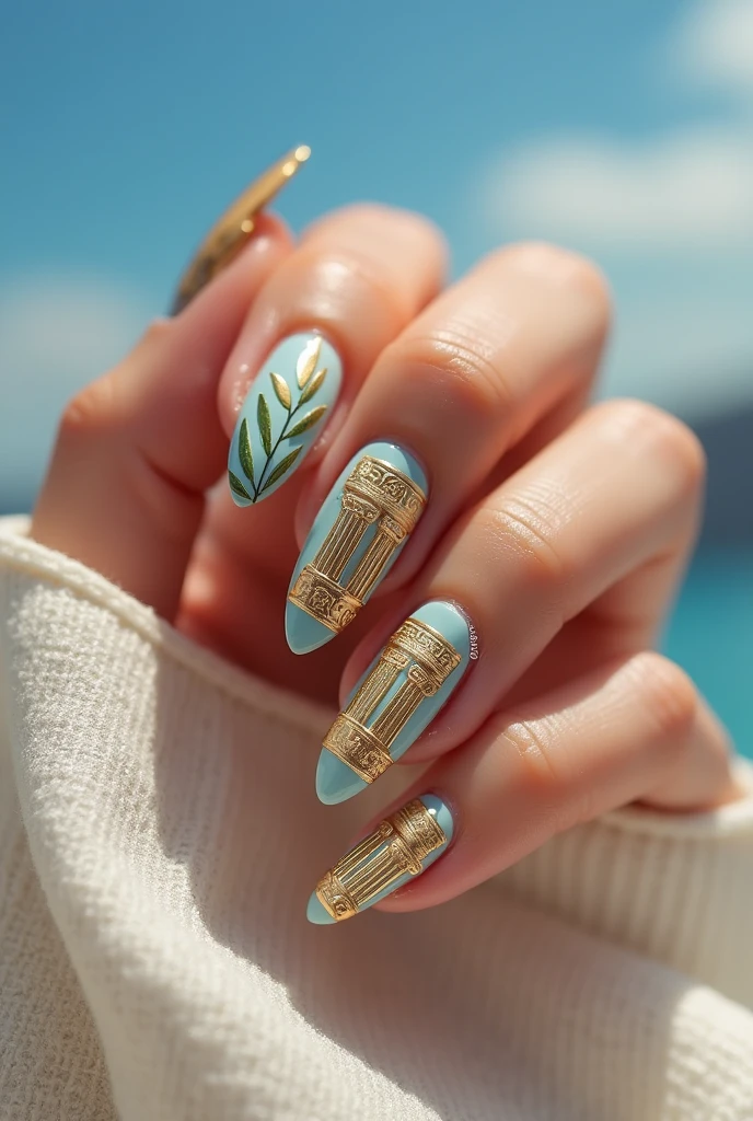 Nails isnspired by  greece