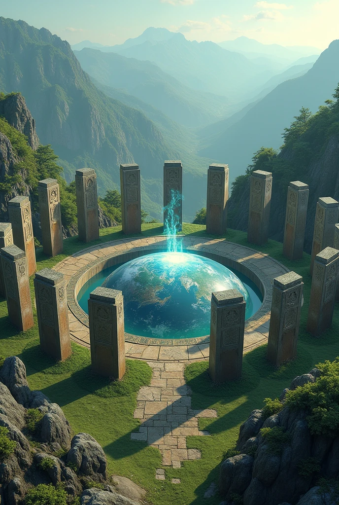 Circle of stones around the earth