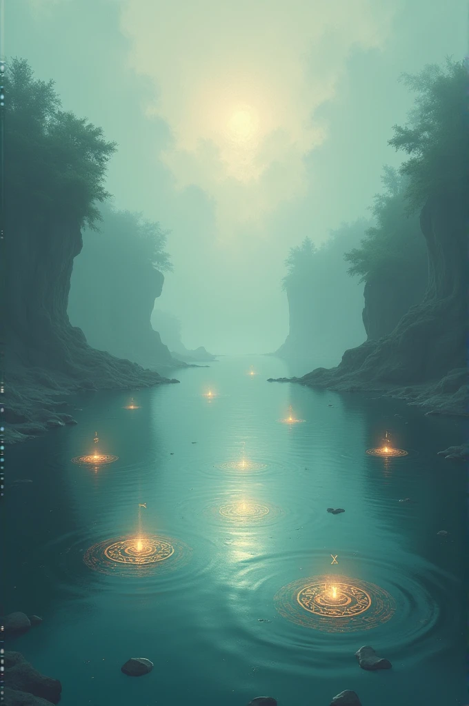 Symbols on water