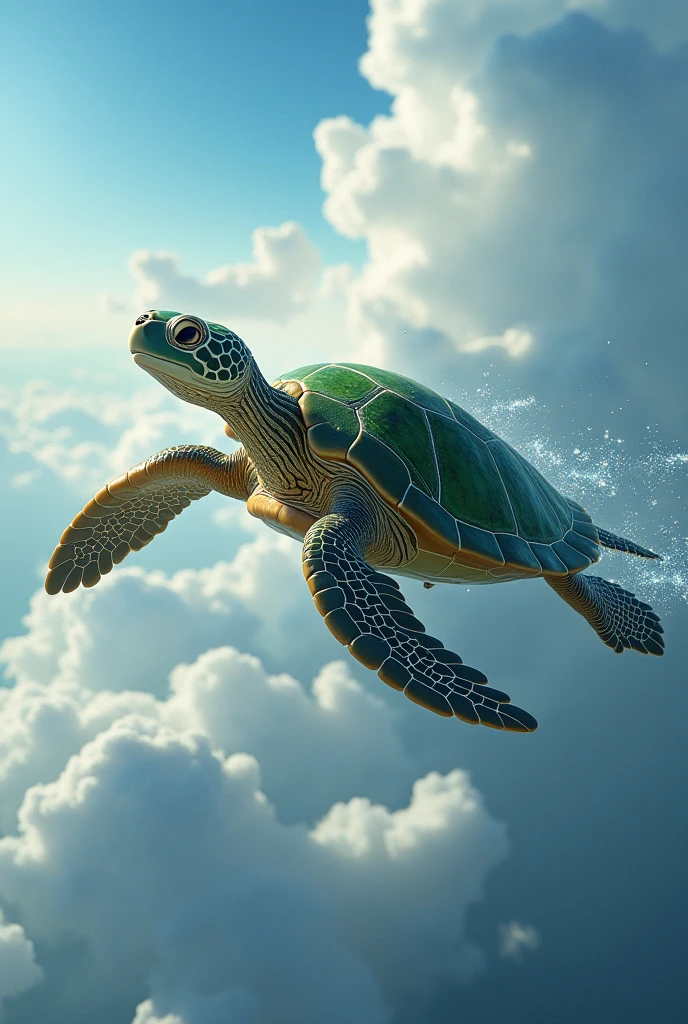 A flying turtle