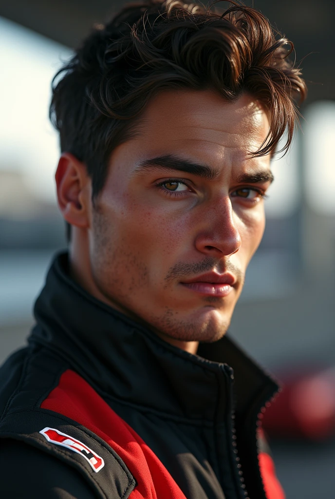 man, F1 race pilot, devil, attractive young man, ferrari