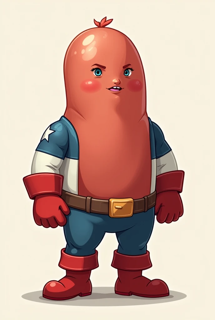 Image of Captain America in the form of a SAUSAGE