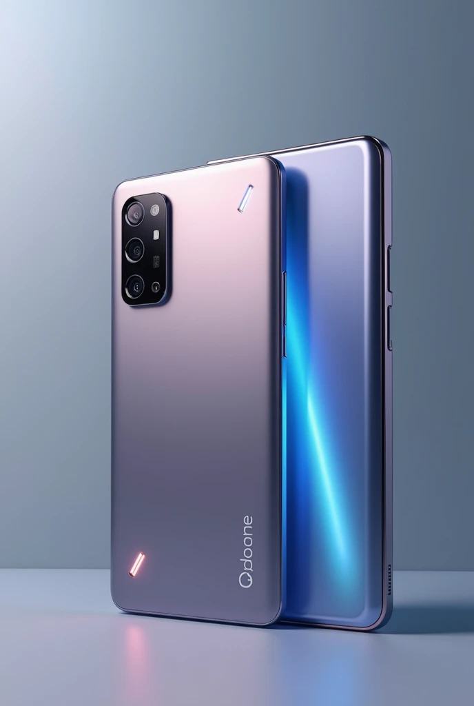 Realistic phone for a brand called Qphone Front and back and with lights