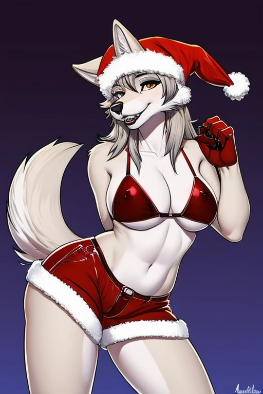 Wolf stripper bikini short shorts Christmas