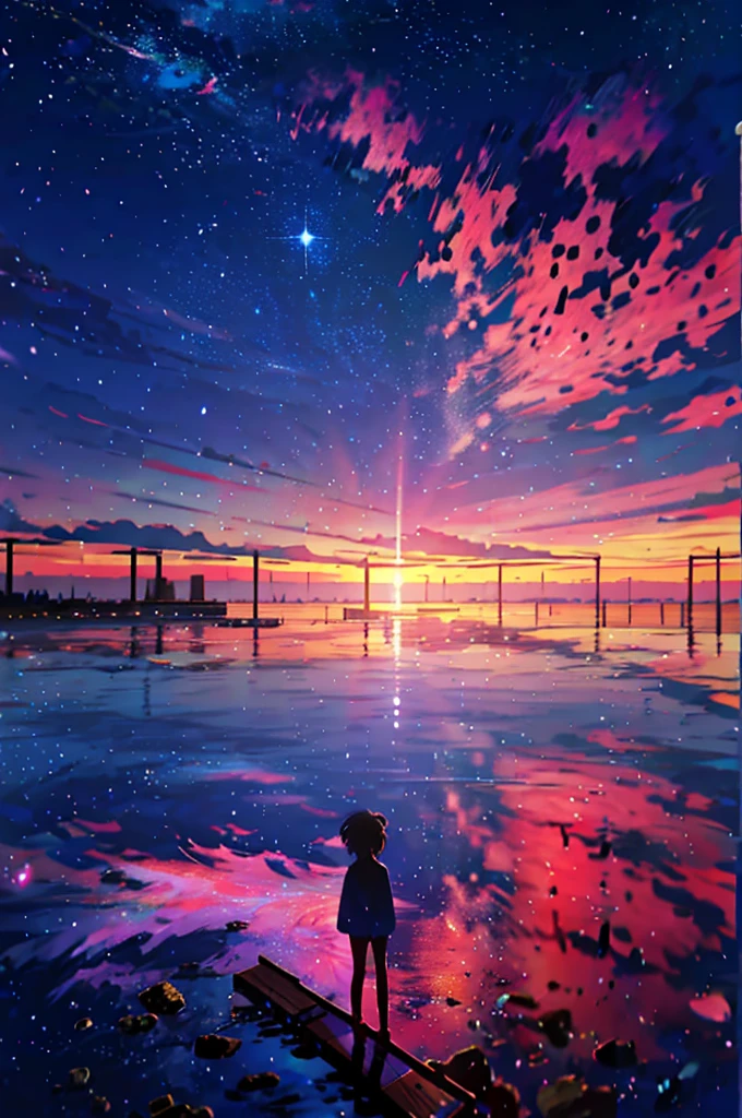 anime, the sky, stars, the bench, the milky, the stars, the sky, the stars, the bench, the milky, the stars, the, cosmic skies. by makoto shinkai, anime sky, cosmic sky, amazing wallpaper, cosmic skies, anime art wallpaper 4 k, anime art wallpaper 4k, stary sky, beautiful anime scene