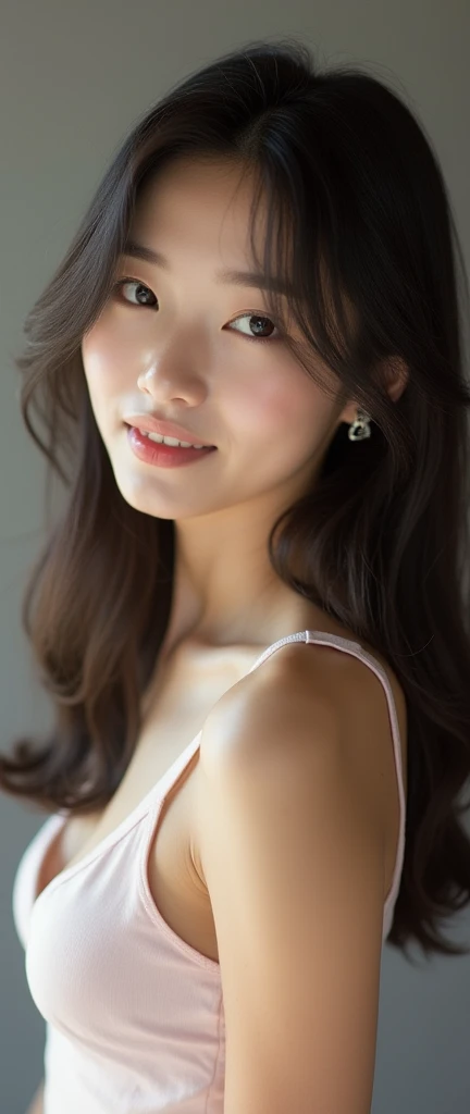 Browsing Caution, Highest quality, Photos in RAW format, Realistic Face, Incredibly beautiful girl, cute, Silky, Smooth and shiny hair, Depth of the written border, High resolution, Very detailed, Very detailed目と顔, Excellent student, Realistic student, Sharp focus, Cinema Lighting, small, (small breasts:1.2), (slim, , kind), Small waist, (slim waist:1.2), Delicate and sexy collarbone, Japanese women、20-year-old