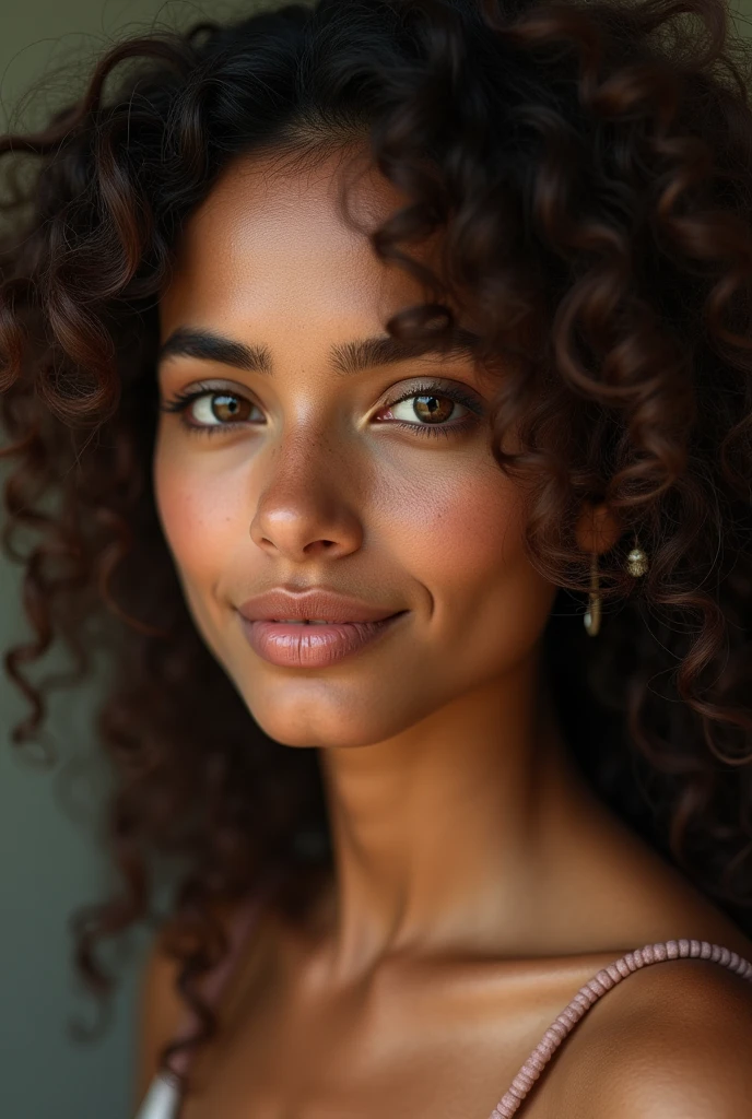 indian woman, ?????, curly mullet, freckles, close-up, UHD, retina, masterpiece, accurate, anatomically correct, textured skin, super detail, high details, high quality, award winning, best quality, highres