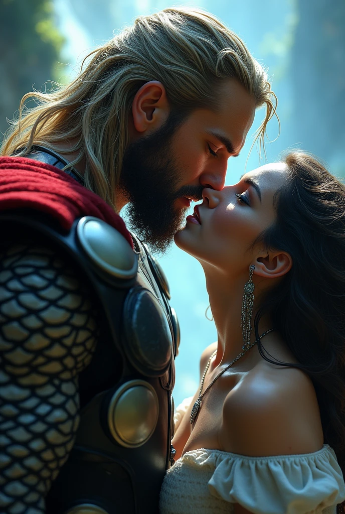 Thor licking blue eyed woman 