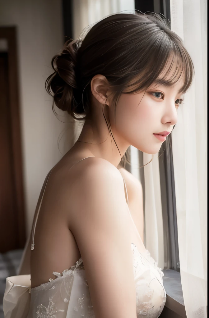 One girl,beautiful girl,Attractive girl, masterpiece,Highest quality,最高masterpiece,beautiful,Ultra high definition,Highly detailed 8k raw photos:1.5, Delicate skin texture depiction,Delicate texture of fabric, Girl in Love,