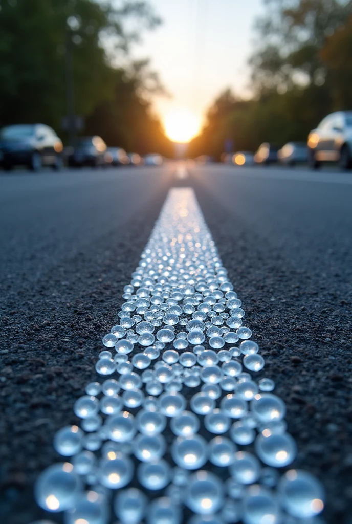 Glass microspheres for road marking