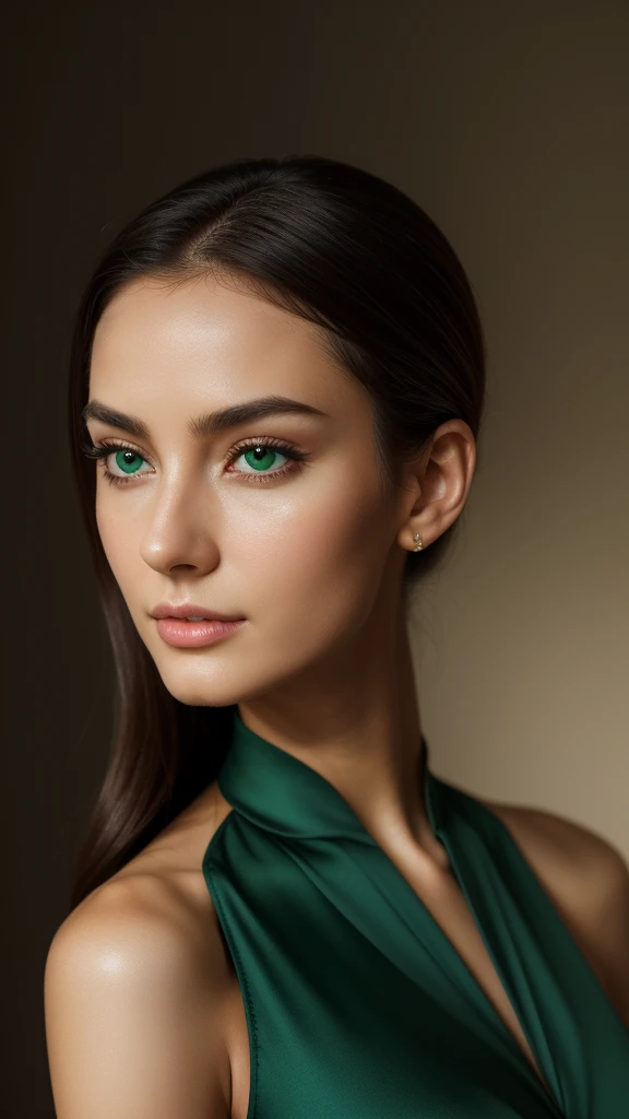 ((facial portraits, upper-body, close-up)),(best quality,4k,8k,highres,masterpiece:1.2),ultra-detailed,(realistic,photorealistic,photo-realistic:1.37),(1girl),(18years old),(((irene1:1.2))),(((Excella_er5:1.2))),(sharp focus:1.5),pearl skin,(skin pores:1.1),extremely detailed face and skin texture,(skin texture:1.1),black hair,tall and slender body,(192cm tall),thin and delicate figure,graceful posture,strong and defined muscles,flawless skin,defined abs,perfect curves,feminine appearance,embodying elegance and beauty,cleavage breasts,((wearing a (green) shirt dress)),vibrant color,extremely detailed and realistic clothes,(colorful),(film grain:1.3), colorful lighting,expressive faces,vivid eyes,dynamic poses,dramatic chiaroscuro,professional studio settings,creative composition,glowing highlights,subtle shadows,emotional expressions,authentic emotions,insta-worthy,high-fashion styles,lively backgrounds,individual character traits,unique personalities,powerful gazes,precise facial features,life-like hair textures,surreal elements,dreamy atmosphere,masterful brushstrokes,instantly captivating,mesmerizing gaze,natural beauty,realistic lighting effects,capturing the essence of the subject,unforgettable expressions.