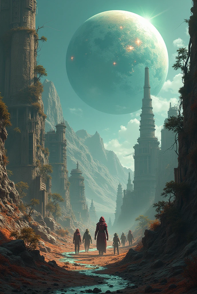 help me create a planet, that has, supernatural monsters, magie, a totally capitalist planet, who has no money, die or find a way to survive, hand crafted weapons like in fallout, create the planet, just the photo of the planet