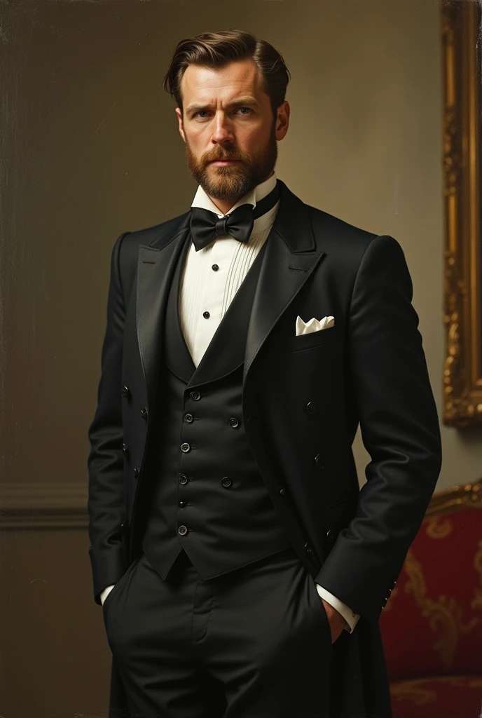 painting of a Victorian man in an elegant and modern suit