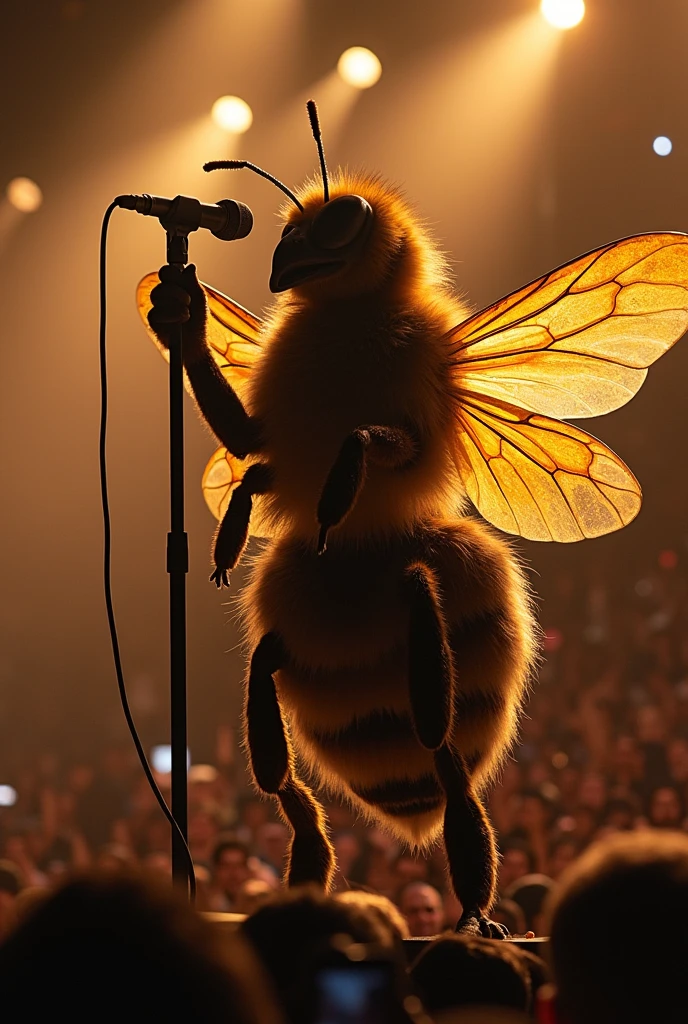 generates a bee at a rock concert singing