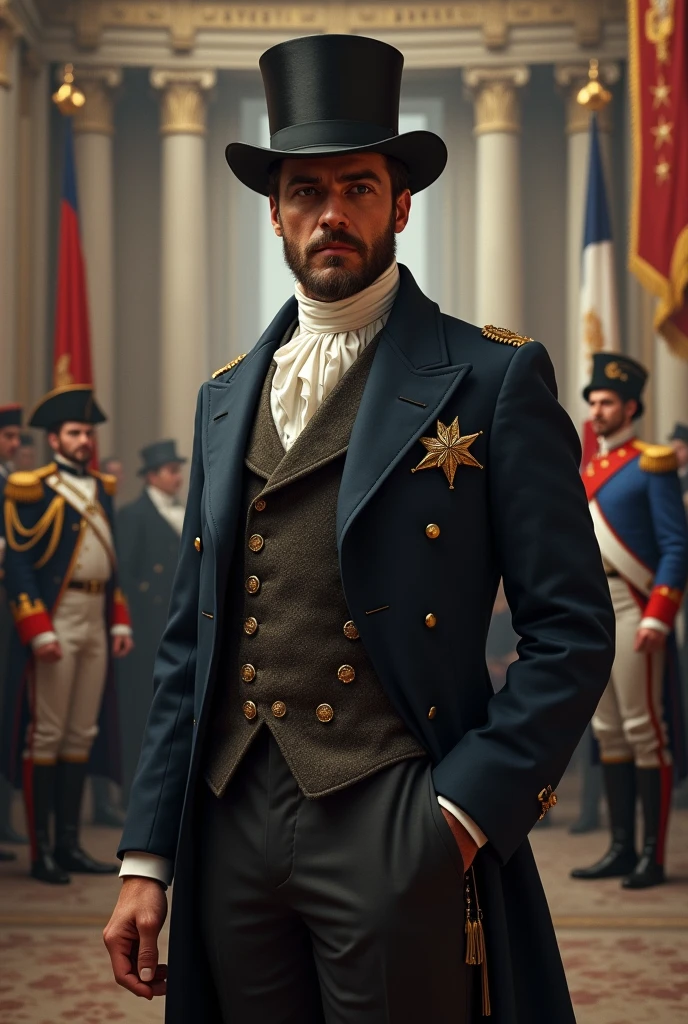man in victorian clothing, frances, napoleon, military