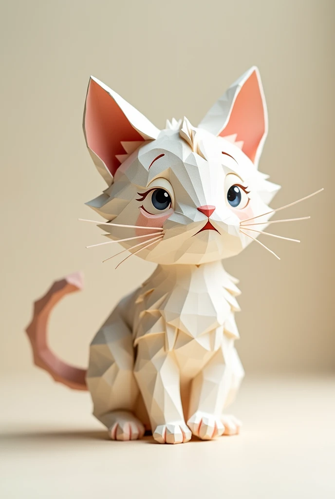 Make a cute little kitten out of paper


