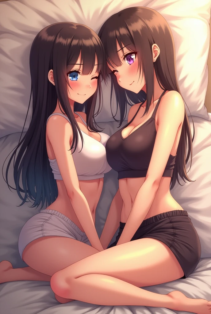 Anime style girls having sex