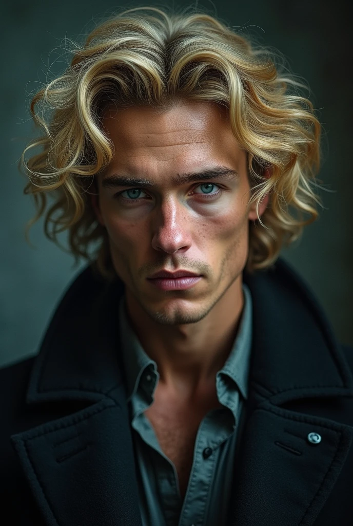 Creates a blond, blue-eyed man with curly hair with traces of the remnant era