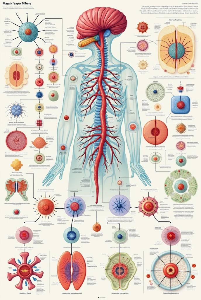 Conceptual map summarizing key findings on cellular organization in tissues and organs