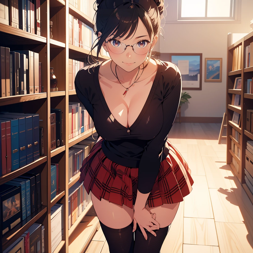 (masterpiece), (best quality), (ultra-detailed), (best illustration), (best shadow), (absurdres), Female, 25 years old, looking at viewer, medium breasts, 1girl, shy, nsfw, orgasm face, climax, glasses, light smile, 