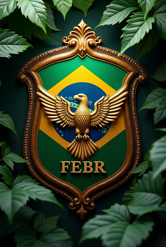 Make the FEB Coat of Arms (Brazilian Expeditionary Force) but instead of having FEB written at the bottom, write FEBR