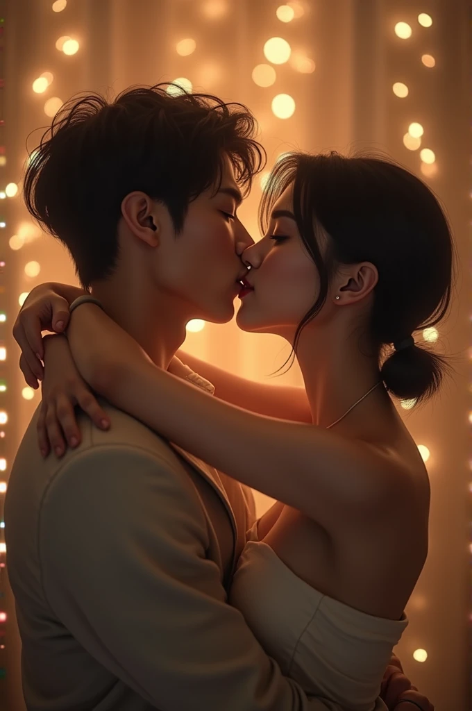 Crea imagen de Park Jimin y Kim Namjoon besandose