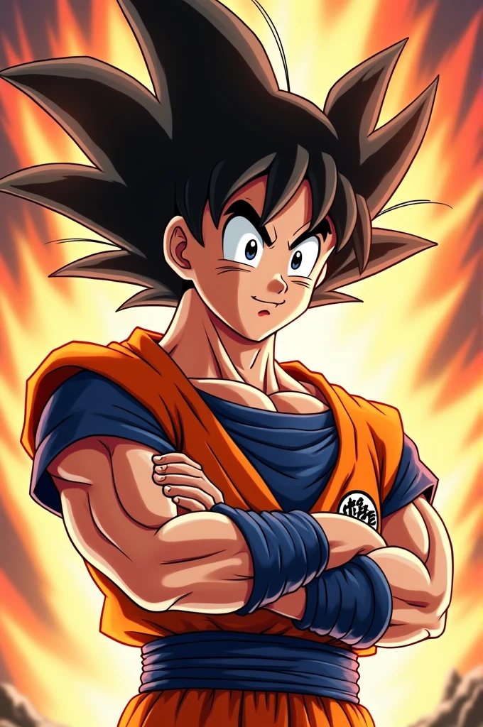 Goku ssj1 redrawn with many anime details