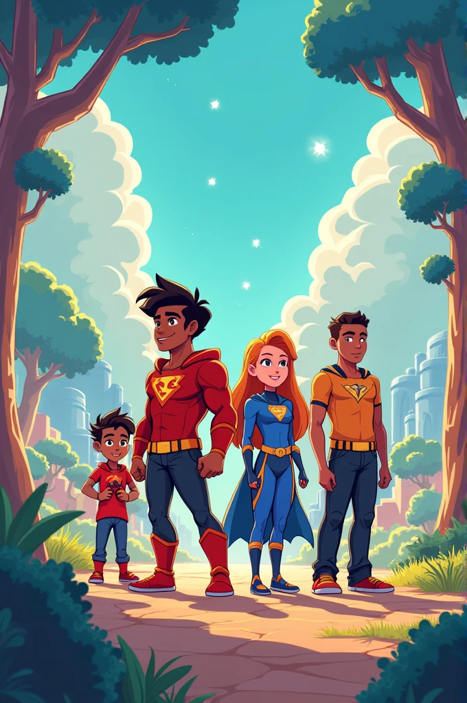 I want you to create a cartoon for me that is about heroes and for children.
