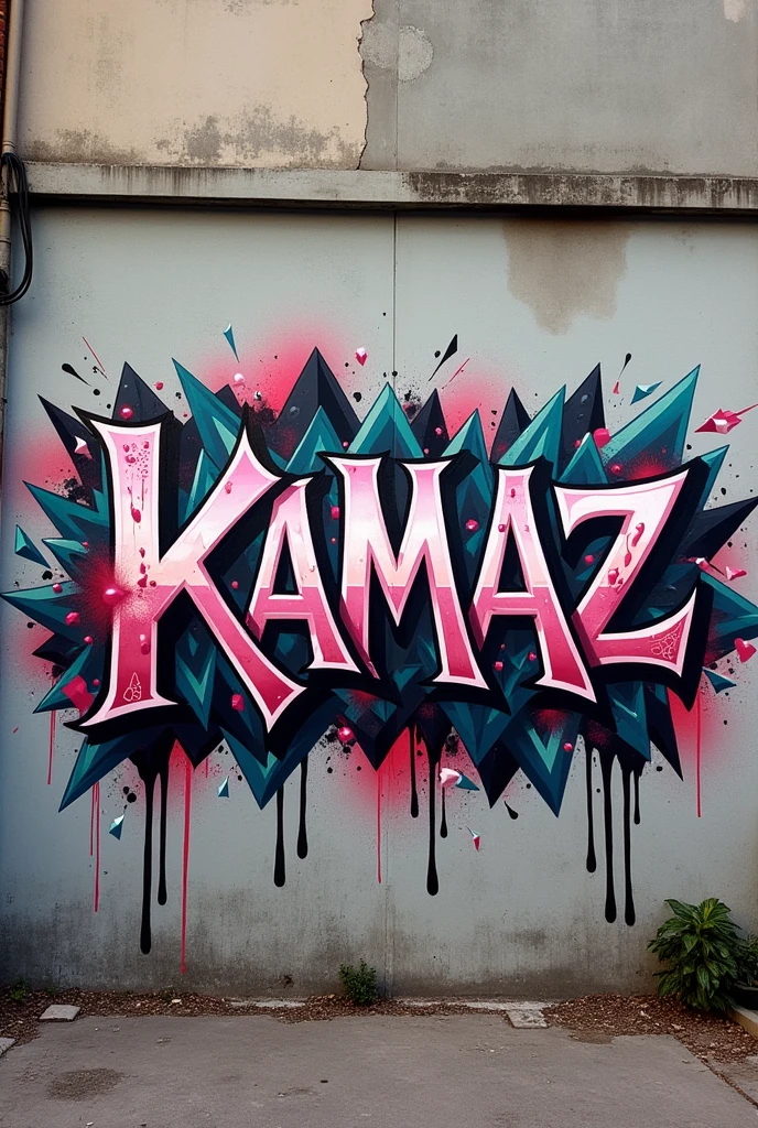 create a graffiti with the name kamaz 