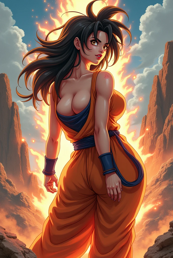 Goku woman with huge breasts out