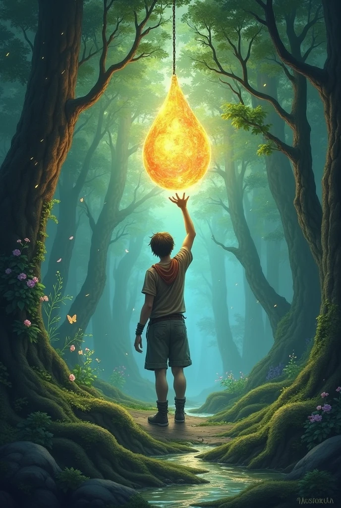 After exploring this world, He returned home with an amulet that allowed him to return whenever he wanted.. Since then, The forest stopped being feared and became a symbol of hope and magic.