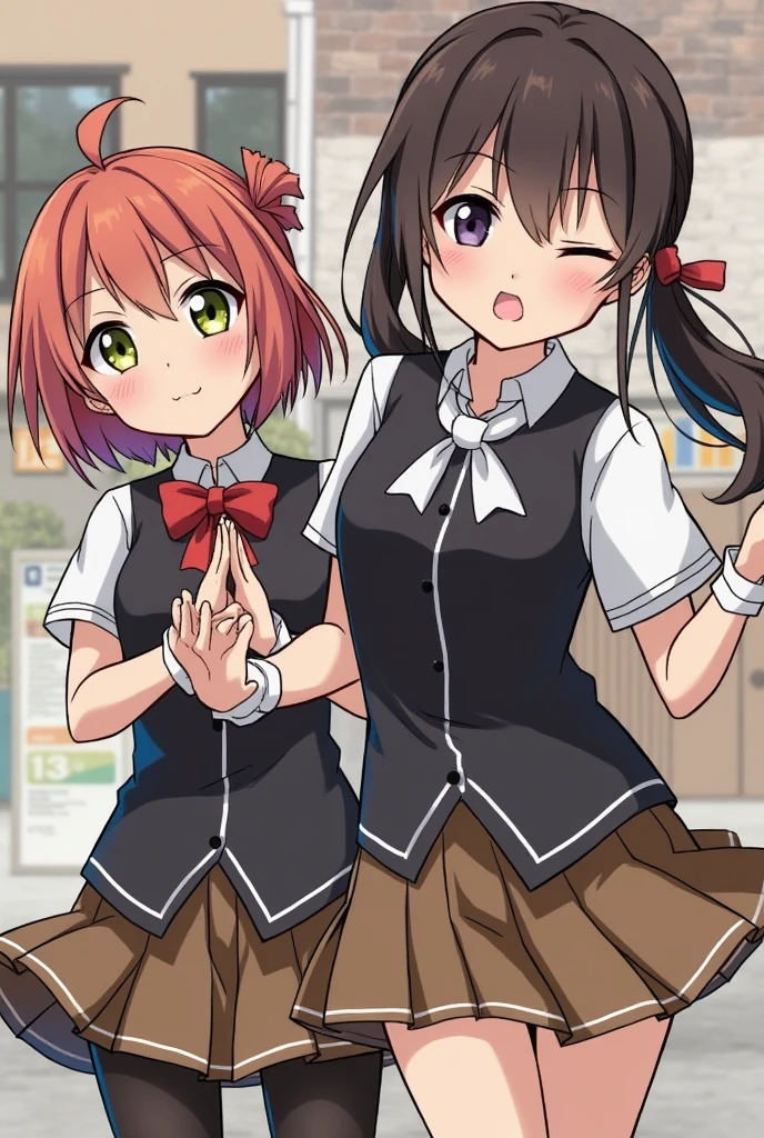 Mitsuri abrazando and tanjiro