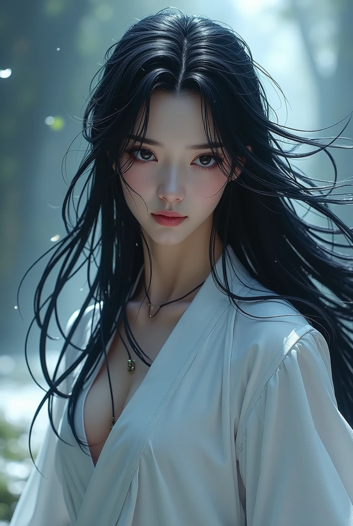 Fang Yuan had simple facial features that didn't make him stand out.. however, after the events of Yi Tian Mountain, he snatched the Shadow Sect's Sovereign Immortal Body, which became your new physical body. This new physique was incredibly beautiful, with youthful features that made him seem almost supernatural.
He usually wears simple white robes with wide sleeves.. Initially shorter, her midnight black hair reaches all the way to her waist. Fang Yuan's most notable feature is his jet-black eyes that seem to almost contain the dark abyss itself..