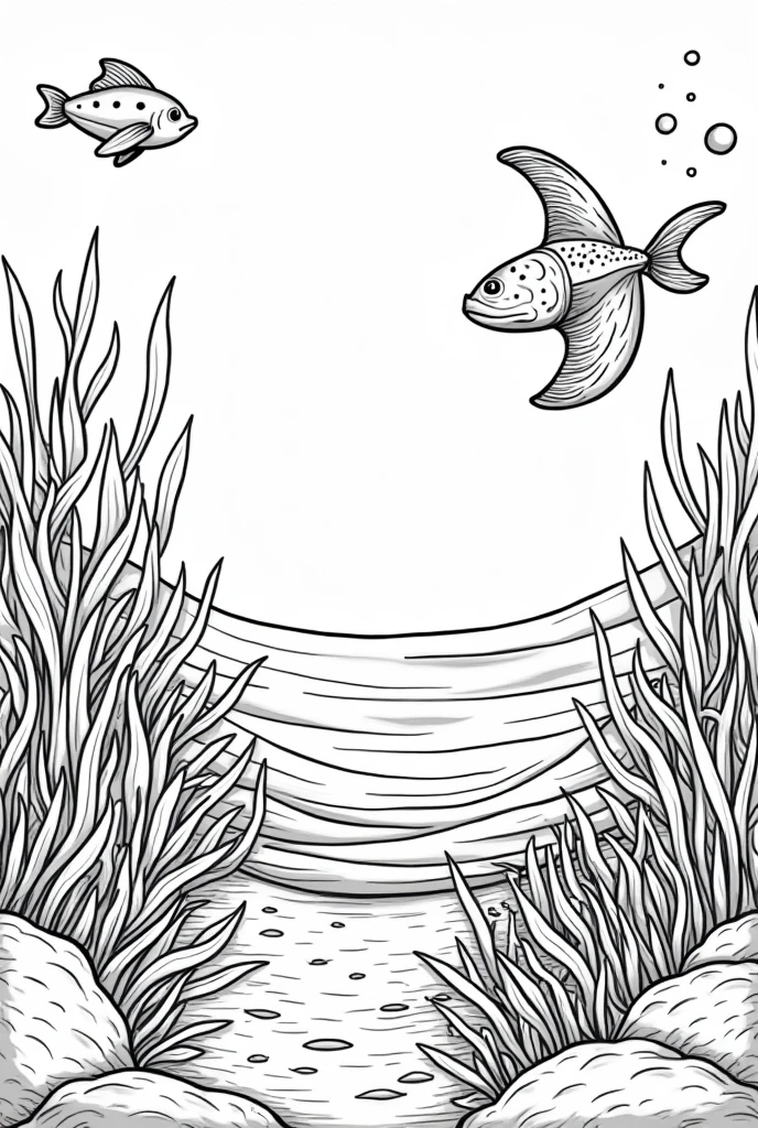 coloring book with cute pictures of the seabed