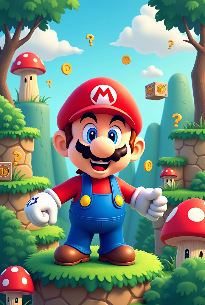 Mario bros themed birthday invitation, The birthday boy's name is Gabriel, he is s old